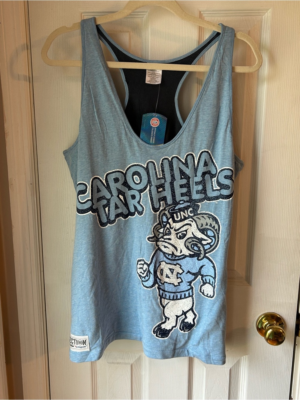 UNC Tar Heels Light Blue Graphic Tank Top